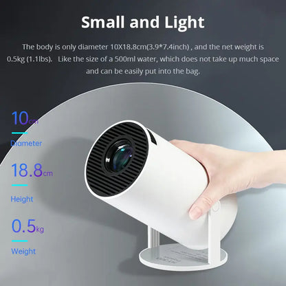 Portable Mini 4K Project Full HD 1080P Wifi6 BT 5.0 Outdoor Home Theater Video Projecteor Smart Android Wireless Phone Projector